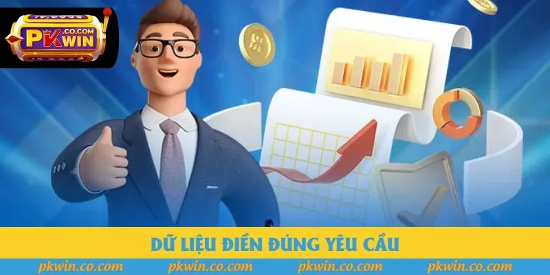 Dữ liệu điền đúng yêu cầu